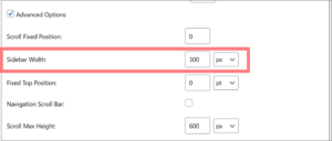 Sidebar Width
